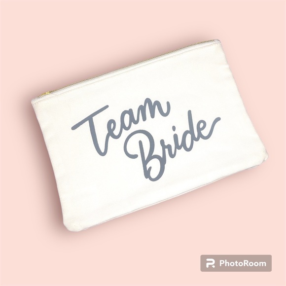 Team Bride Canvas Makeup Bags (can be personalized) - Picture 2 of 2